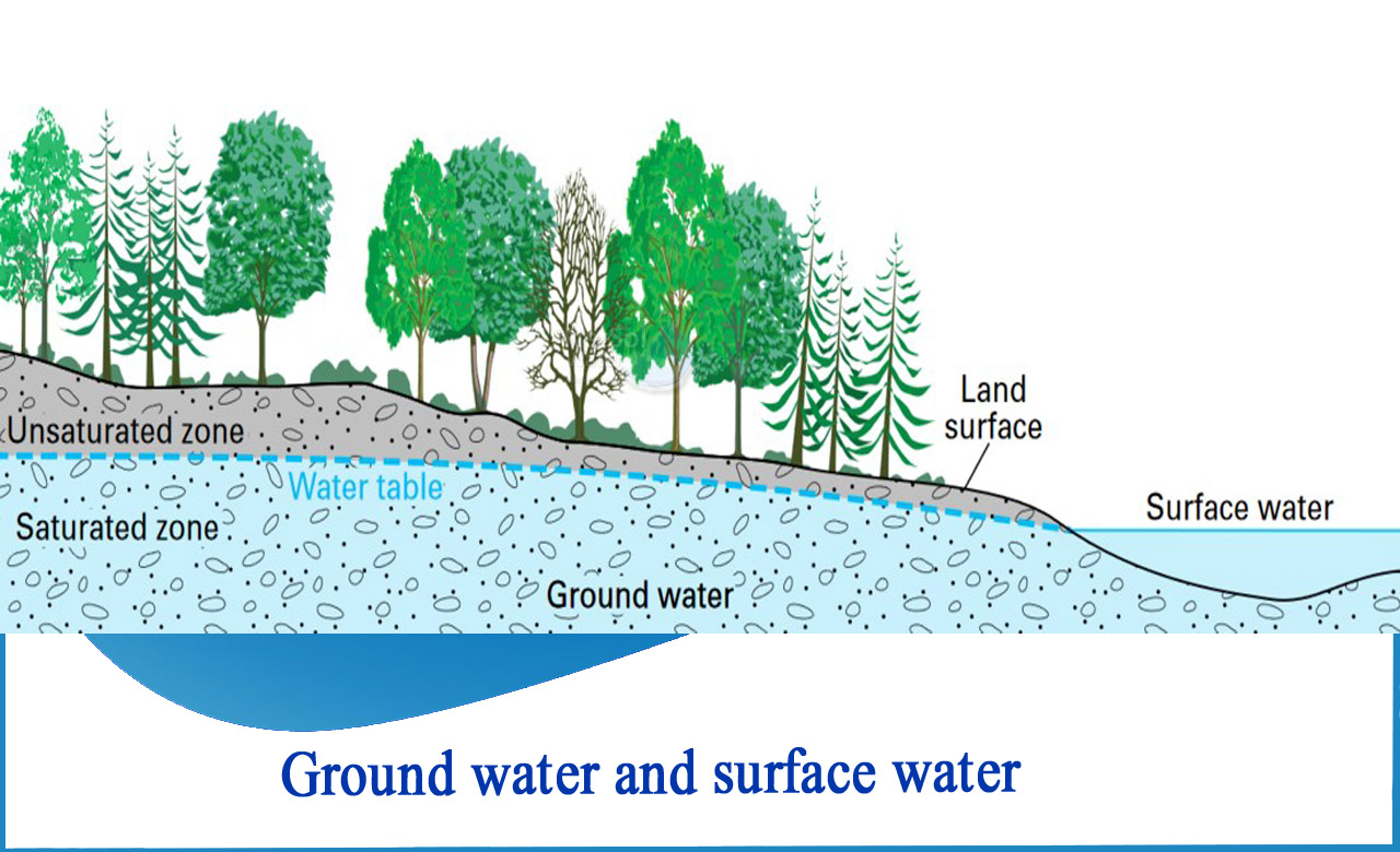 difference between surface water and groundwater, what is surface water and groundwater, surface water, groundwater